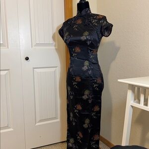 Elegant Floral Cheongsam Dress